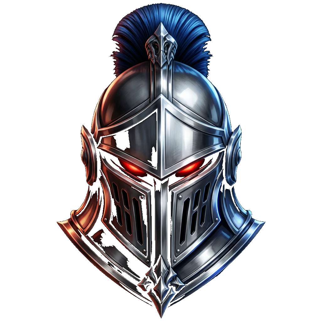 Empire Heating & Air gunmetal knight helmet emblem